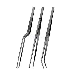 Pinzas de cocina de acero inoxidable multicolor con revestimiento iridiscente arcoíris, pinzas de precisión para chef, decoración culinaria - Product Image 3