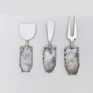 Elegante Juego de Cuchillos para Queso con Mango Redondo Blanco y Negro, Juego de Cuchillos para Queso Bonitos - Product Image 3