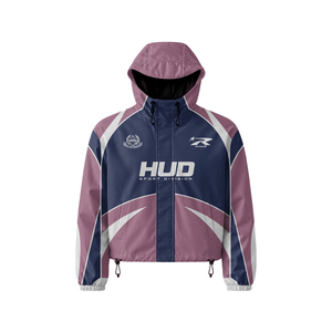Conjunto Deportivo Personalizado de Nylon, Chaqueta con Capucha y Pantalones Cortos, Dos Tonos de Color, Secado Rápido, Poliéster, Unisex para Adultos, Ropa de Primavera - Product Image 2