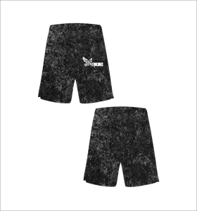 Shorts décontractés pour hommes Ferocious Clothing, imprimés noirs, taille mi-haute élastique, grandes tailles - Product Image 1