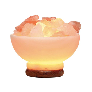 โคมไฟเกลือหิมาลัย ถ้วยเกลือหิมาลัยสีชมพูธรรมชาติ คริสตัลเกลือหิมาลัยตกแต่ง ถ้วยทำมือ แสงอบอุ่น ของตกแต่งบ้าน โคมไฟตั้งโต๊ะ - Product Image 4