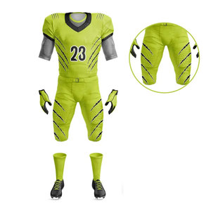 Ensemble d'uniformes de football américain unisexe, imprimé par transfert thermique, taille élastique, maillot sans manches, pantalon ajusté, anti-humidité, bleu - Product Image 4