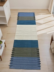Tapete de Ejercicio Rectangular Contemporáneo de Chenilla con Patrón Impreso, Base de Goma Antideslizante, Grosor Medio, para Uso Doméstico - Product Image 1
