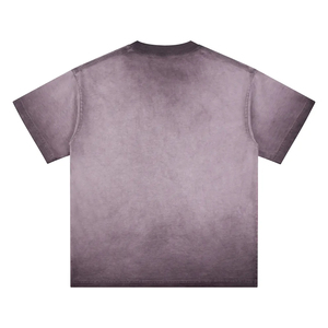 Custom 260gsm <b>Drop</b> Shoulder Oversized Vintage Heavyweight Unisex T-Shirts <b>Acid</b> Wash Sun Faded Silk Screen Printing Front 100% - Product Image 4