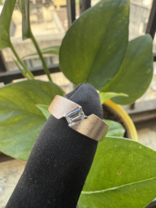 Synthetic Lab Grown Diamond Baguette Cut E Color IGI Certified Silver Plated <b>Rings</b> <b>Men</b> Luxury Jewelry 925 Silver 7.50g Occasion - Product Image 5