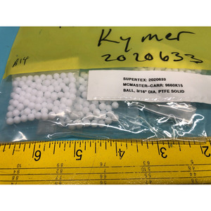 ลูกบอล 300 MCMASTER-CARR 9660K15 ขนาดเส้นผ่านศูนย์กลาง 3/16 นิ้ว PTFE - อุปกรณ์และอะไหล่เซมิคอนดักเตอร์ระดับโลกที่เชื่อถือได้ - Product Image 2