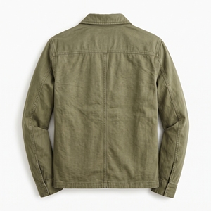 Veste en sergé délavé pour homme, style décontracté, idéale pour l'été, fabrication OEM/ODM, vente en gros, personnalisation usine, faible MOQ - Product Image 3