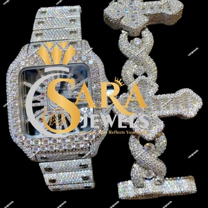 Alta demanda Nueva moda de lujo Diamante natural tachonado Iced Out Quartz 41 mm Relojes para hombres disponibles a los mejores precios - Product Image 2