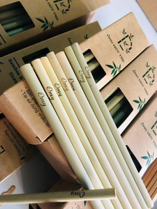 10pcs Bamboo <b>Straws</b> Travel Set <b>Reusable</b> Biodegradable Natural <b>Straws</b> with Pouch for On-the-go Eco Friendly - Product Image 4