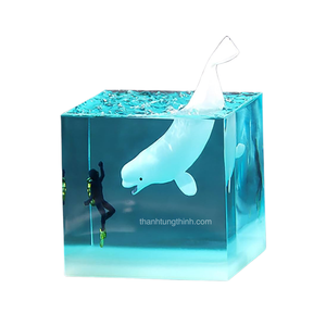 3D Resin Shark Diver Lamp Wooden Base LED <b>Battery</b> <b>Operated</b> Modern <b>Night</b> <b>Light</b> Ocean Art Home Decor - Product Image 6