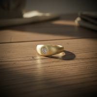 Maßgefertigter Vintage-Ring für Damen, 18K Vergoldet, 4-Schichtig Plattiert, Sterling Silber, 10mm 3,0g Eternity-Band-Ring mit Quadratischem Kanalbesatz