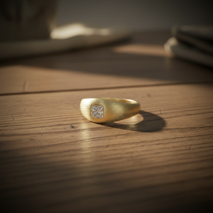 Custom Made <b>Vintage</b> 18K <b>Gold</b> Plated 4-Layer Plated Sterling Silver 10mm 3.0g Eternity Band <b>Ring</b> Square Zircon Satin Finish - Product Image 6