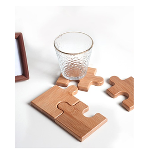 Elegant Design Walnut Wood <b>Tea</b> <b>Coasters</b> in puzzle Shape Non Slip and Durable Pads for Table Decoration - Product Image 3