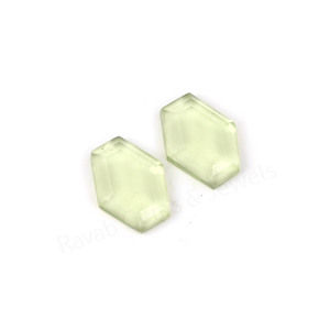 Cuarzo Amatista Verde, Forma Hexagonal, Corte Escalonado, Alto Pulido, 10x16mm, Cabujón Suelto, Gema para Joyería, Colgante, Collar, Pendiente - Product Image 2