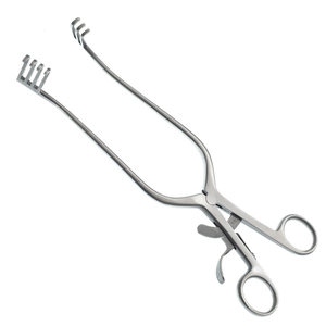 เครื่องมือผ่าตัดแบบมือถือ Weitlaner รุ่น Manual Reusable ขนาด 9 1/2 นิ้ว ปลายทู่ 3x4 ซี่ฟัน  ชนิดยึดติดด้วยตัวเอง ทำจากเหล็กกล้าไร้สนิม - Product Image 2