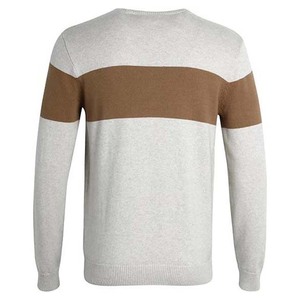 Suéter de Punto para Hombre, Cuello Redondo, Bloques de Color, Corte Regular, Informal, Otoñal, Sudadera de Punto para Hombre - Product Image 2