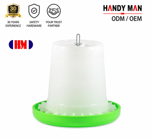New 125A 4kg Crown Chicken Green and White Plastic Poultry <b>Gear</b> <b>Box</b> Feeder D27x27cm for Farm Use - Product Image 1