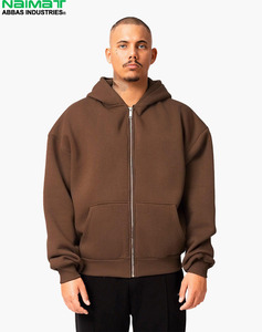 Veste de survêtement à capuche zippée intégrale pour homme, coupe décontractée, en mélange de coton doux, idéale pour la détente - Product Image 1