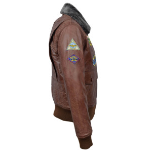 แจ็คเก็ตนักบินหนังวัวแท้ 100% สไตล์วินเทจสำหรับผู้ชาย แบบ Blouson ยี่ห้อ Toop Gunn รุ่น Bomber สตรีทแวร์ - Product Image 2