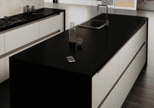 Colorful Solid Surface Full Body <b>Kitchen</b> Countertop Eased Edge Gloss Finish Artificial Stone Abstract Vanity Top Fire Resistant - Product Image 3