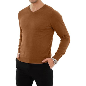 Men's Winter Viscose/Cotton Cable Knit <b>Pullover</b> <b>Sweater</b> Crew Neck Full Sleeve Solid Color Warm Anti-Pilling Front Logo - Product Image 5