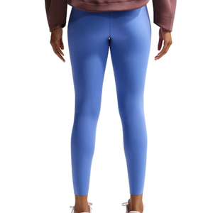 Women's Casual High Waist Blue Yoga Leggings <b>Tummy</b> <b>Control</b> Quick Dry Lightweight Breathable Knee-Length Workout Stretch Pants - Product Image 2