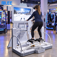 Simulateur de ski VR 9D avec écran 42 pouces, effet vent, équipement de jeu de course de ski en intérieur, fibre de verre
