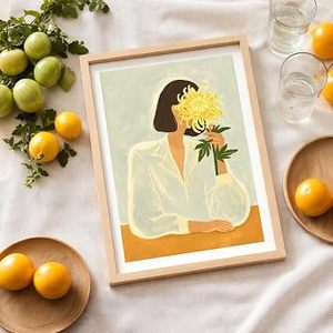 Cadre photo en bois fait main, écologique, design vintage classique, orientation verticale, impression numérique couleur pour mur - Product Image 3