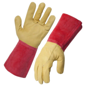 Gants de soudage TIG personnalisables en cuir pleine fleur durable, pour l'hiver, la lutte contre les incendies, le barbecue, la sécurité, certifiés CE - Product Image 2