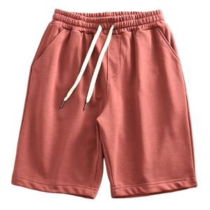 Premium Men's Summer Breathable Cotton-Polyester Blend Quick Dry Vintage Style Athletic Breathable Shorts with <b>Elastic</b> Waist - Product Image 2