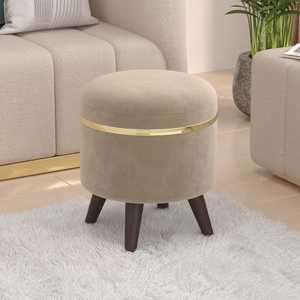 Poufs Ottoman Multifonctionnels en Bois Ingénierie Noah, Lot de 4, Tabourets/Meubles d'Assise, Repose-Pieds, Sièges, Pouf en Mousse Gonflable - Product Image 4