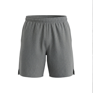 Shorts de sport décontractés pour hommes, 100 % coton, taille élastique, respirants, amples, avec broderie, personnalisation OEM - Product Image 1