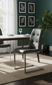 Silla de Restaurante Tapizada Más Vendida, Cojín de Tela Resistente, Estructura Metálica de Alta Resistencia, Muebles para Comedor, Cocina, Hotel y Banquetes - Product Image 2