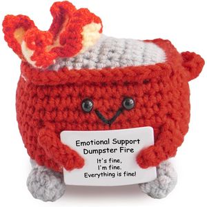 Carta Positiva all'Uncinetto 'Incendio nel Contenitore' per Supporto Emotivo, Giocattoli Promozionali - Product Image 1