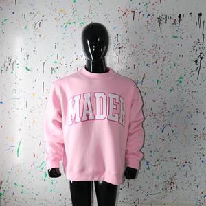 Sudadera MADER PINK con cuello alto 100% BLANCA con apliques bordados, sudadera de cuello ancho URBAN PRODUCTIONS - Product Image 6