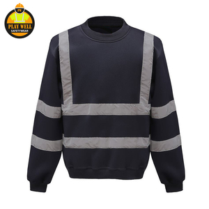 Wholesale Construction Working Long Sleeve <b>Work</b> Wear Hi Vis Sweatshirt Hoodie With Reflective Tape - Product Image 1
