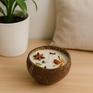 Vente en gros de bols à bougies écologiques biodégradables en noix de coco pour les fêtes, 100 % en matériau de noix de coco, non toxique, durable, origine Vietnam - Product Image 4