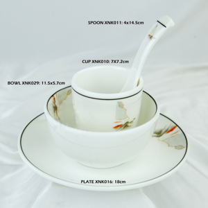 Wholesale Luxury <b>Melamine</b> Dinnerware Set-<b>Plates</b> Bowls Cups Spoons-Dishwasher Safe Durable Party Use - Product Image 6