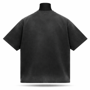 ผู้ผลิตเสื้อยืดคอตตอนหนาน้ำหนักมากทรงโอเวอร์ไซส์สไตล์วินเทจสำหรับผู้ชายแบบลำลองสตรีทแวร์ รับผลิตตามสั่งขายส่ง - Product Image 2