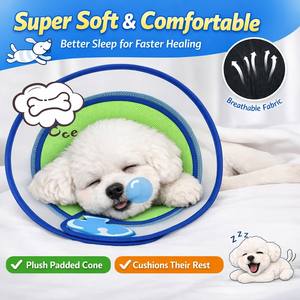 Collier de récupération souple pour chien - Collier éлизабетанский respirant pour protection post-opératoire anti-léchage, aide confortable pour le toilettage des animaux - Product Image 5