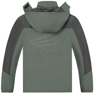 Veste de pluie respirante à capuche pour homme de haute qualité avec logo frontal, couleur personnalisée et style streetwear - Prix de gros - Product Image 2