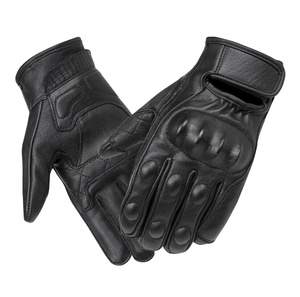 Guantes de verano para carreras de motos, talla XS a 5XL, armadura de cuero blanco - Product Image 1
