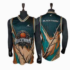 Camiseta de Baloncesto Personalizada OEM para Hombre, sin Mangas, Cuello en V, Sublimación, 100% Poliéster, Malla, Ajuste Atlético, Ropa Deportiva de Equipo - Product Image 4