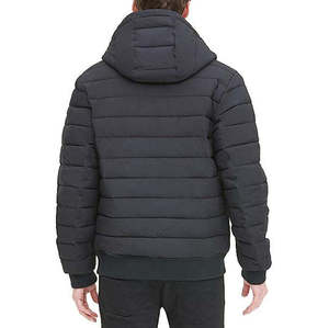 Veste matelassée coupe-vent légère et chaude pour homme, résistante à l'eau, avec logo sur le devant, fabriquée sur mesure - Product Image 3