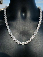Collier chaîne en argent sterling 925 massif plaqué, style hip-hop unisexe, à porter au quotidien, bijoux en alliage de zinc, cadeau