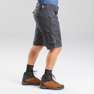 Pantalones Cortos Cargo Gris Oscuro para Hombre, Cintura Media, Cierre de Botones, Secado Rápido, Tela Oxford, Estilo Workwear con Bolsillos Delanteros con Logotipo - Product Image 5