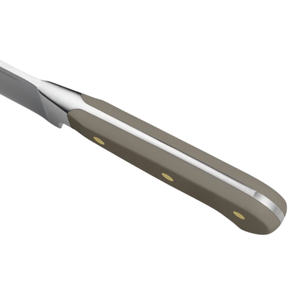 Cuchillo Multiusos de Acero Inoxidable de Precisión con Mango Triple Remachado Color Taupe para Cortar, Rebanar y Picar Verduras y Carne en la Cocina - Product Image 3
