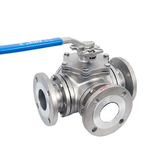 Válvula de Bola Tipo L de Acero al Carbono de Grado Industrial, 1000 WOG, Alta Presión, 1/2 Pulgada # 300 NPT Válvula Manual de Agua OEM - Product Image 2