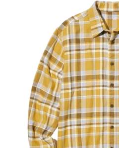 Chemise décontractée pour homme personnalisée, jaune moutarde à carreaux, coton et polyester, manches longues, boutonnée, motif à carreaux, douce et confortable à porter - Product Image 3