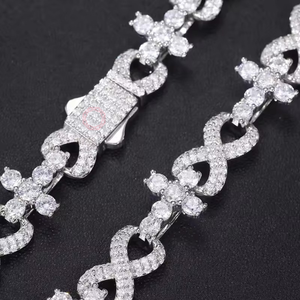 Wholesale OEM ODM Custom Jewelry Cross Infinity Necklace Fine Jewelry & Pendants Gold Plated Stainless Steel <b>Name</b> <b>Plate</b> - Product Image 1
